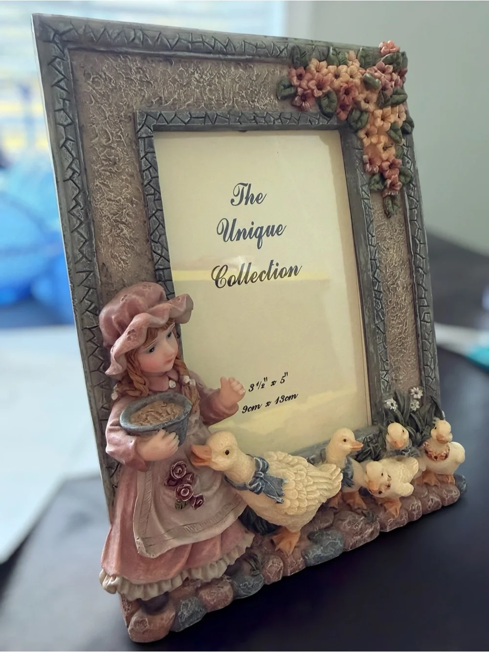 Vintage Cottagecore Girl & Duck Family 3.5